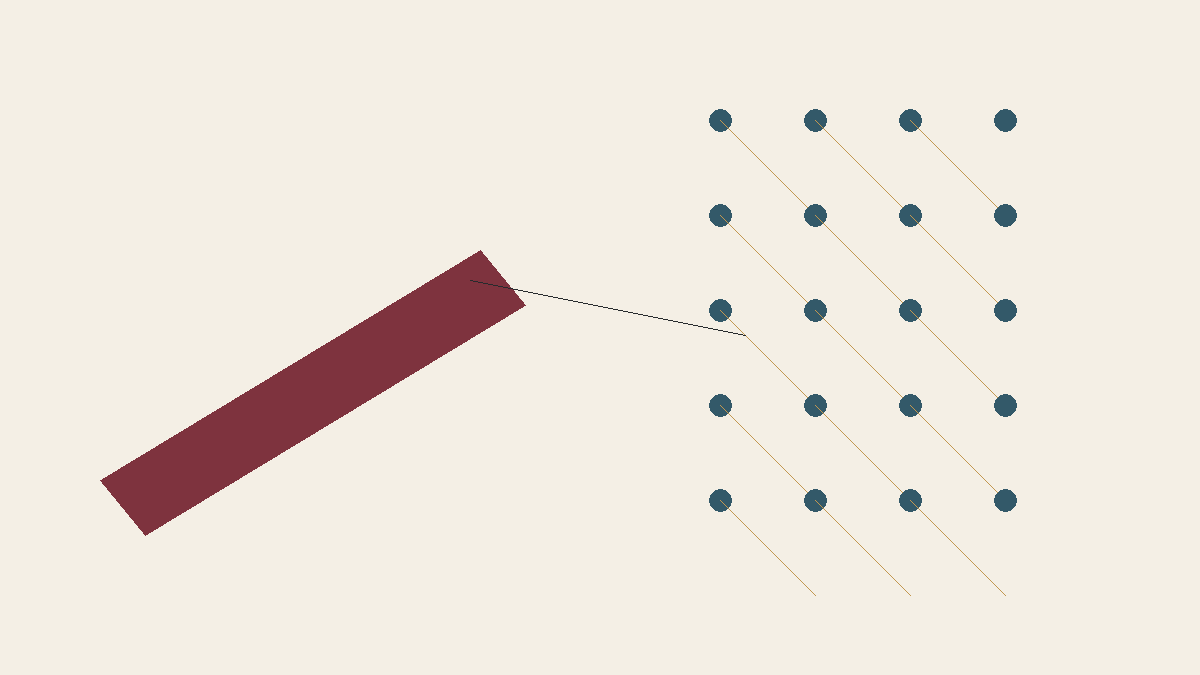 Mano con estilográfica cuya línea se encuentra con una red de nodos de inteligencia artificial